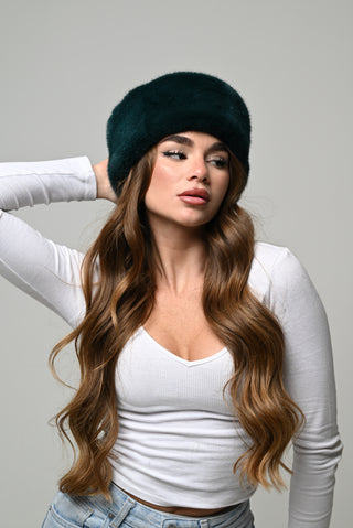 Colbacco in visone verde