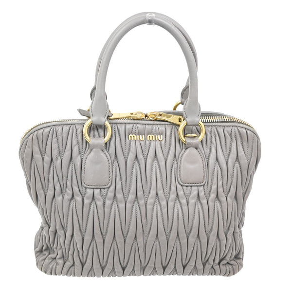 Miu Miu Madras Bowler Bag Matelasse