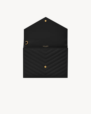 CASSANDRE MATELASSÉ FLAP POUCH IN PELLE GOFFRATA