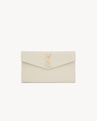 Pochette uptown in pelle goffrata Grain De Poudre