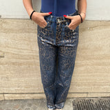 Jeans laminato Leopard