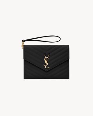 CASSANDRE MATELASSÉ FLAP POUCH IN PELLE GOFFRATA