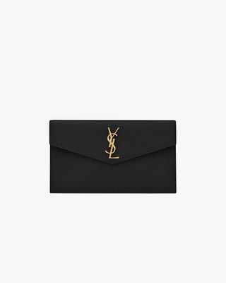 Pochette Uptown in pelle goffrata Grain De Poudre
