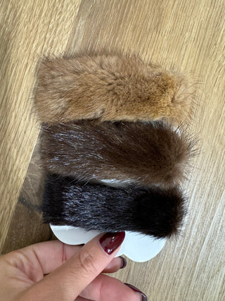 Mink hair clips