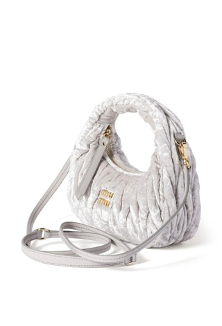 Borsa Wander in velluto Miu Miu