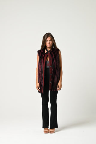 Mink and wool vest 22