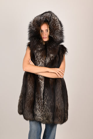 Silver fox vest A60