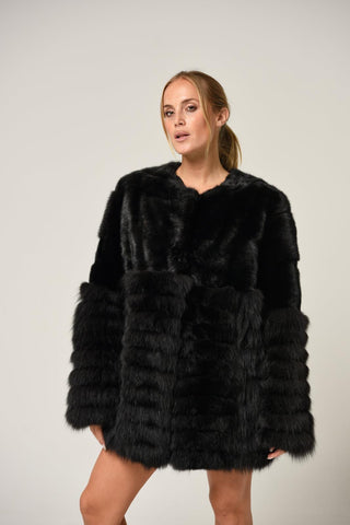 Giacca in visone e volpe 324