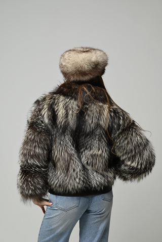 Bomber in volpe argentata 969