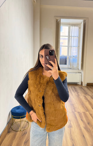 Rabbit fur vest S14