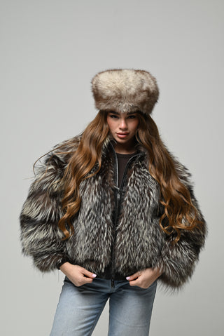 Bomber in volpe argentata 969