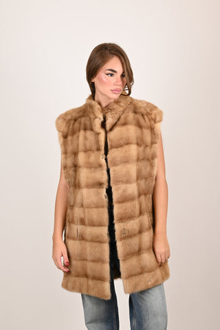 gilet in visone A446