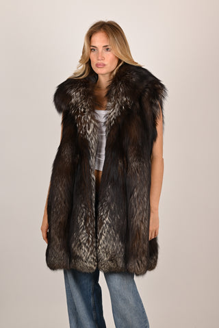 Silver fox vest A60