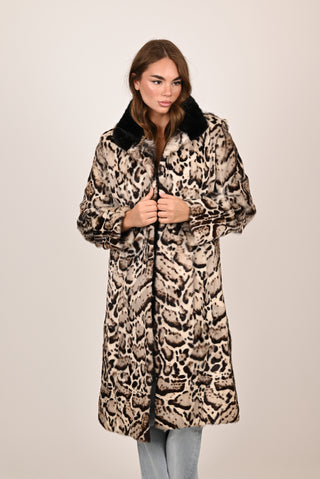 Giacca in ocelot e visone A180