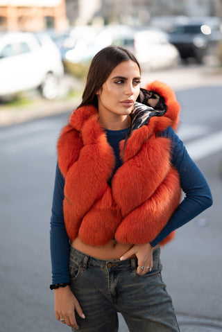 Orange fox vest