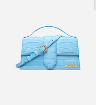Le Grand Bambino Jacquemus Croco Goffrato sfumato blu