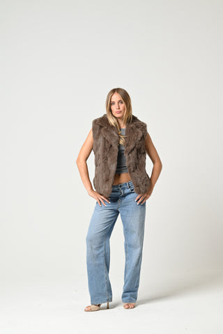 Gilet en fourrure de lapin 105