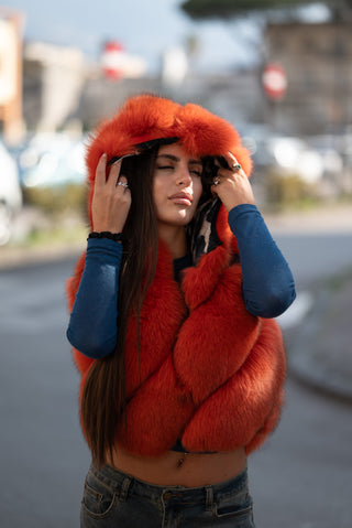 Orange fox vest