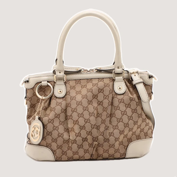 Gucci GG Canvas Sukey Canvas & Leather