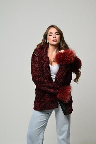 Bomber in Astrakan bordato in volpe 1511