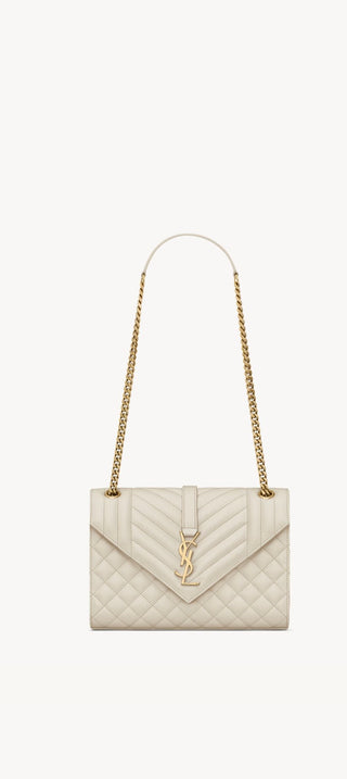 ENVELOPE MEDIUM IN PELLE TRAPUNTATA GRAIN DE POUDRE