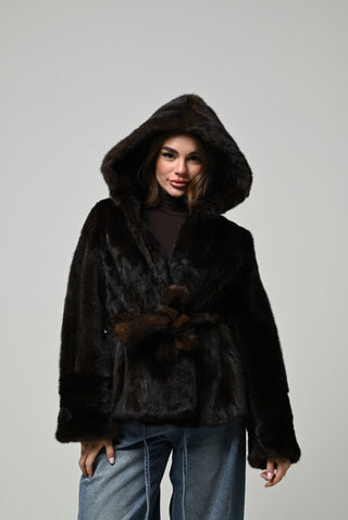 Visoni cappuccio e cintura 1043