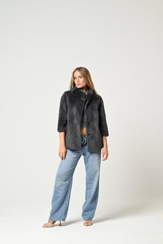 Rabbit and mink jacket 132