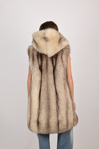 Gilet in volpe della Groenlandia A754