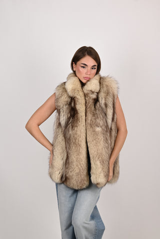 Gilet in volpe della Groenlandia A756