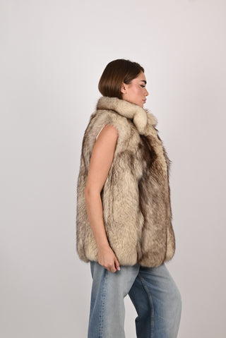 Gilet in volpe della Groenlandia A756