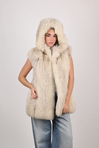 Gilet in volpe della Groenlandia A762