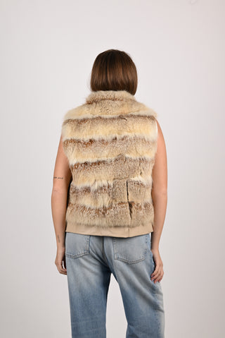 Gilet in volpe gold A764