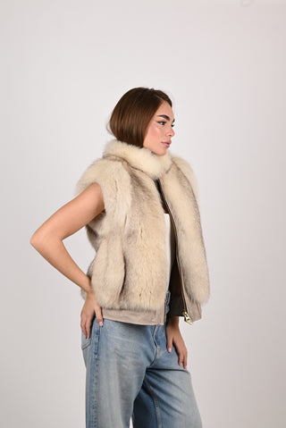 Gilet in volpe della Groenlandia A766