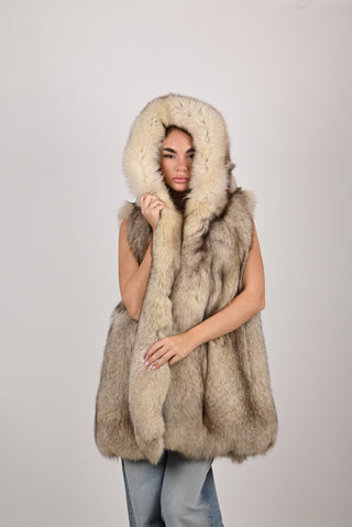 Gilet in volpe della Groenlandia A779