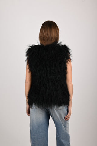 Gilet in mongolia nero