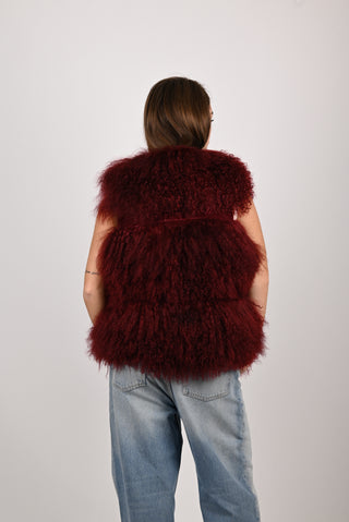 Gilet in mongolia bordeaux