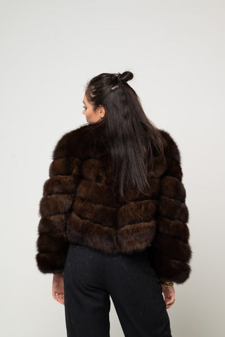 Giacca in volpe Eleonor marrone