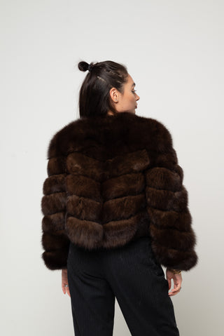 Giacca in volpe Eleonor marrone