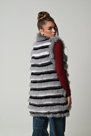 Gilet in lapin e volpe 1351
