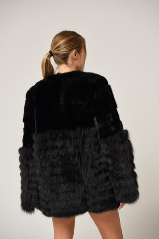 Giacca in visone e volpe 324