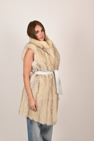 Gilet in volpe della Groenlandia A111