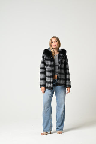 Giacca in lapin e volpe 104