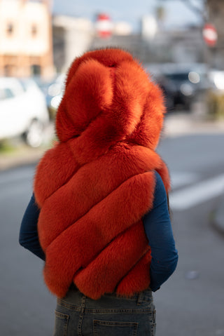 Orange fox vest