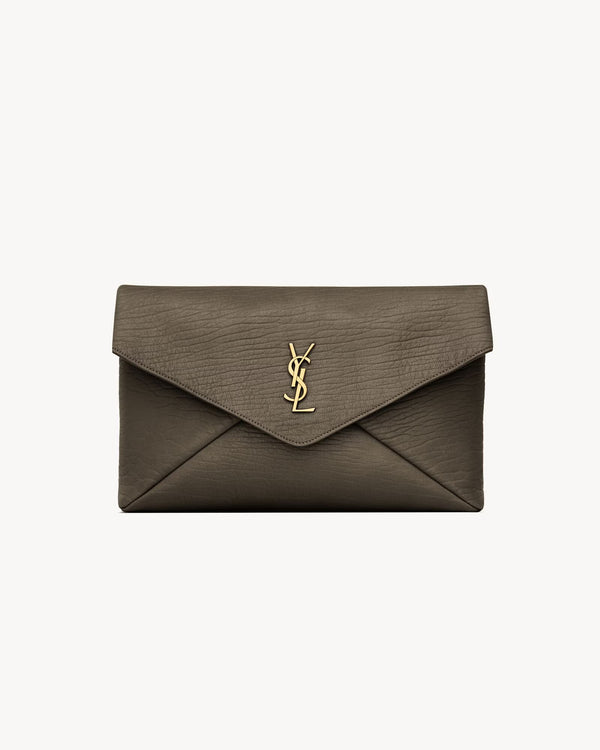 POCHETTE ENVELOPE CASSANDRE GRANDE IN PELLE DI AGNELLO