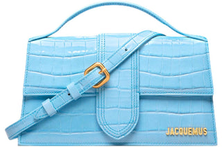 Le Grand Bambino Jacquemus Croco Goffrato sfumato blu